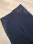 Черен панталон с бродерия и мрежа, снимка 3