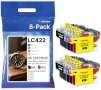 Нови LC422XL 8бр мастилени касети за Brother MFC-J5340DW J6940DW принтер, снимка 1