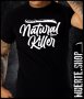 Черна тениска с щампа NATURAL BORN KILLER, снимка 1 - Тениски - 41334176