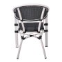 Стол трапезен Vegera Черен със сиви крака, снимка 4