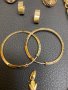 Златни обеци халки кръст ланец пръстен 14 карата 585 златни zlato prasten obeci gold , снимка 3