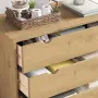vidaXL Шкаф с чекмеджета OTTA, 76,5x39,5x90 см, борово дърво масив, снимка 4