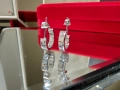 CARTIER Love Silver Hoop Дамски Обеци, снимка 6