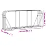 vidaXL Поставка за дърва, светлосив, 234x45x100см, поцинкована стомана, снимка 9