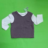 Английска детска блуза с елек, снимка 1 - Бебешки блузки - 39634581