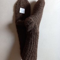 Ръчно плетени мъжки чорапи от вълна, размер 38, снимка 2 - Мъжки чорапи - 41932917