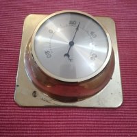 Стар месингов термометър. , снимка 1 - Антикварни и старинни предмети - 33962385