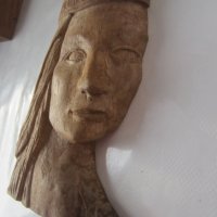 Дърворезба жена глава пано, снимка 8 - Статуетки - 39490484
