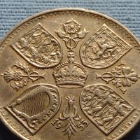 Монета 5 шилинга 1953г. Великобритания Коронацията на Елизабет втора 40426, снимка 4 - Нумизматика и бонистика - 42711890