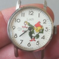 Анимиран часовник Luch. Made in USSR. Vintage watch. Механичен. Колекционерски, ретро модел. Детски, снимка 2 - Детски - 41519016