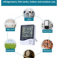 LCD интелигентен цифров хигрометър,часовниk,термометър, метеорологична станция, снимка 9 - Други - 41406122