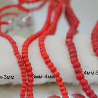 Колие от червен корал ,2-3мм, снимка 6 - Колиета, медальони, синджири - 36075000