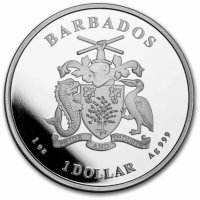 Сребро 1 oz Карибско морско конче - Барбадос 2023, снимка 2 - Нумизматика и бонистика - 41525374