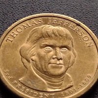 Възпоменателна монета 1 долар THOMAS JEFFERSON 3 президент на САЩ (1801-1809) за КОЛЕКЦИЯ 38066, снимка 4 - Нумизматика и бонистика - 40765837
