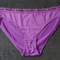 L лилави дамски бикини с лека лъскавина и лого на колана, снимка 1 - Бельо - 42708435