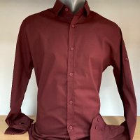 Елегантна риза бордо, снимка 2 - Ризи - 39082050