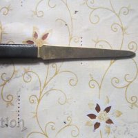 Старинен позлатен нож за писма, снимка 4 - Колекции - 34540987