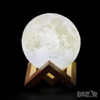 Лампа 3D Moon Light, снимка 3 - Настолни лампи - 39581741