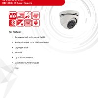 Метална 4в1 Превключва в HD-TVI AHD HD-CVI CVBS Камера Hikvision DS-2CE56D0T-IRMF 2.8мм 2MPx FULL HD, снимка 2 - HD камери - 41506223