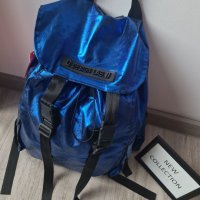 НОВА колекция спортна чанта в цвят СИН ХАМЕЛЕОН на Q DESIGN LAB. Тип- мешка, снимка 2 - Раници - 41267852
