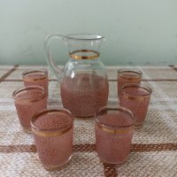 Стъклени сервизи - чаши с каничка или шише, керамика и стъкло, снимка 1 - Сервизи - 36002516