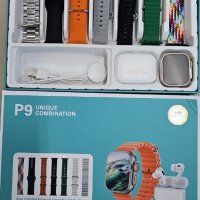 Смарт часовник P9 със слушалки и 7 различни каишки подходящи за всеки повод., снимка 5 - Дамски - 42557754
