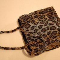 стара дамска чанта от стъклени мъниста леопард, снимка 14 - Антикварни и старинни предмети - 41710335