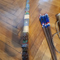 Индиански лък с колчан стрели, снимка 7 - Лъкове и арбалети - 44533321