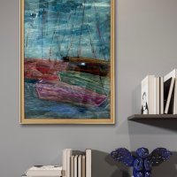 Авторска картина “Лодки”, снимка 4 - Картини - 40863351