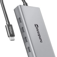 USB хъб Minisopuru – USB C хъб за лаптоп, снимка 1 - Лаптоп аксесоари - 41168112