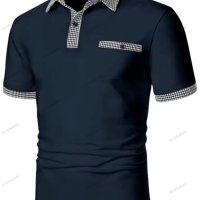 Мъжка лятна тениска с поло с къс ръкав и ревер, 4цвята - 023 , снимка 8 - Тениски - 41482591