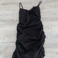 Черна рокля в размер XS, снимка 13 - Рокли - 44518637
