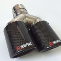 Спортни накрайници AKRAPOVIC за гърне ауспух карбон двойни Bmw M Audi S RS, снимка 3 - Аксесоари и консумативи - 44462540