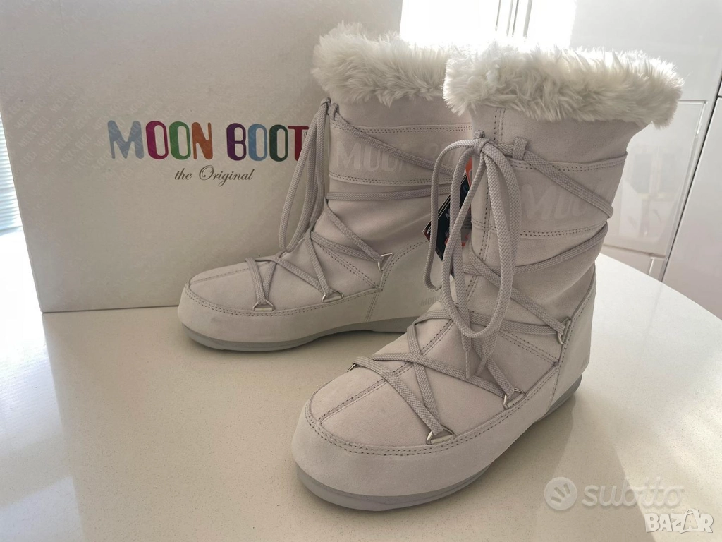 Оригинални високи ботуши Tecnica Moon Boot , винтидж, велурени номер 38, снимка 1