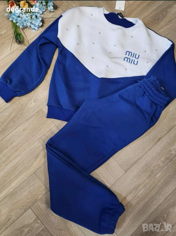 НАМАЛЕН Ватирaн дамски екип MiuMiu с КАМЪЧЕТА, снимка 1