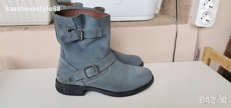 Боти Burin 37н.Естествен велур,кожа  , снимка 1