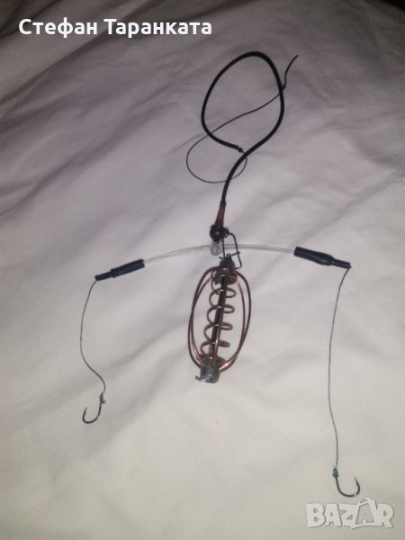 658 монтаж за риболов на шаранови риби с 20 грамова хранилка. , снимка 1