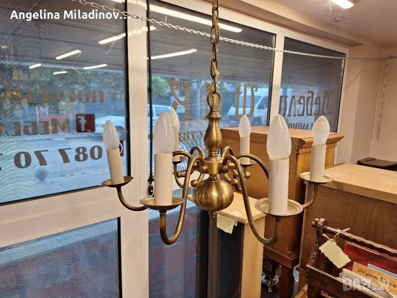 Винтидж полилей месинг, снимка 1