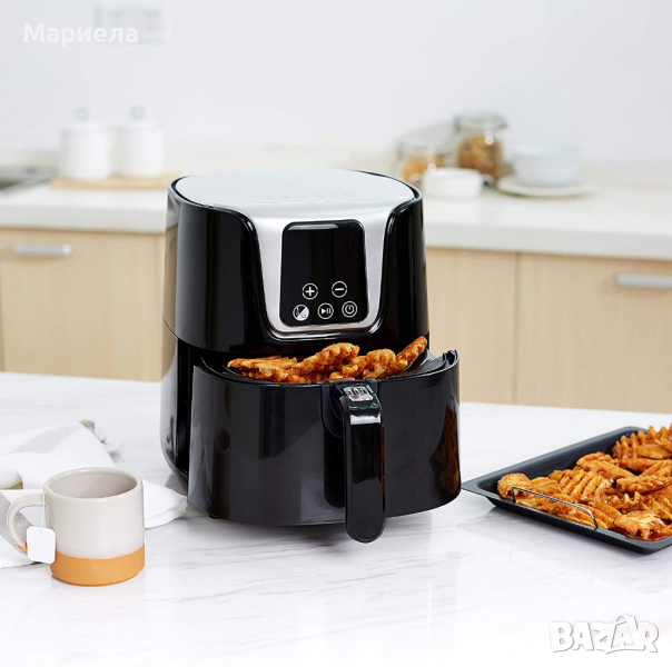 Фритюрник с горещ въздух , Amazon Basics Compact 4L Multifunction Digital Hot Air Fryer, снимка 1