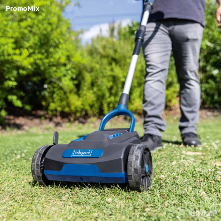 Акумулаторна косачка за трева Scheppach BC MP220 X IXES 21.5 Мини косачка за трева Мулчиране Косене, снимка 1
