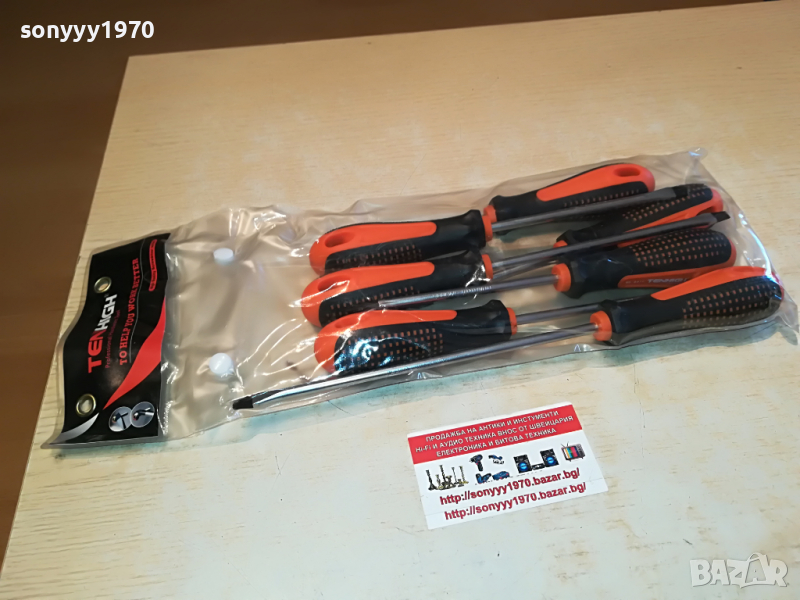 TENHIGH 6БР ЯКИ ОТВЕРТКИ ПРАВИ И КРЪСТАТИ 0604222103, снимка 1