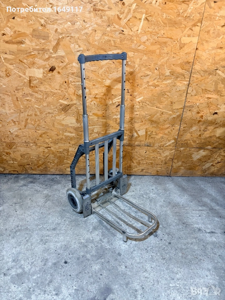 Ръчна количка алуминиева/сгъваема/багажна/товарна с натоварване до 125кг, снимка 1