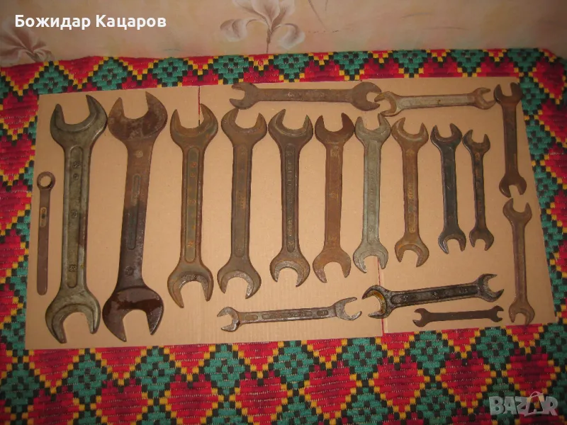 18 стари, здрави гаечни ключове. Цена 70 лева, общо. Пращам по Еконт. За София, може да си ги вземет, снимка 1