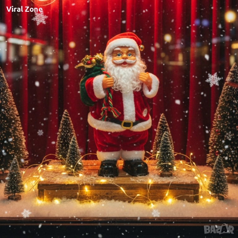 Танцуващ Дядо Коледа с музика и светлини – празнично настроение у дома, снимка 1