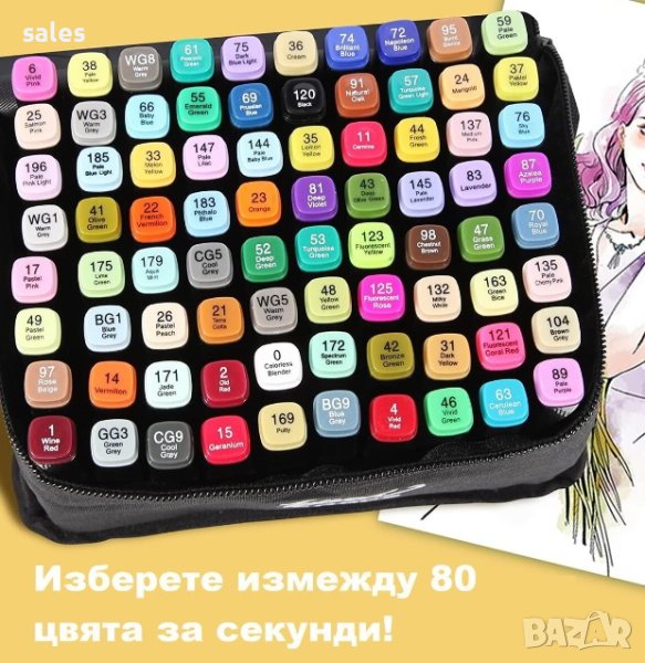 Комплект двустранни маркери за рисуване , снимка 1