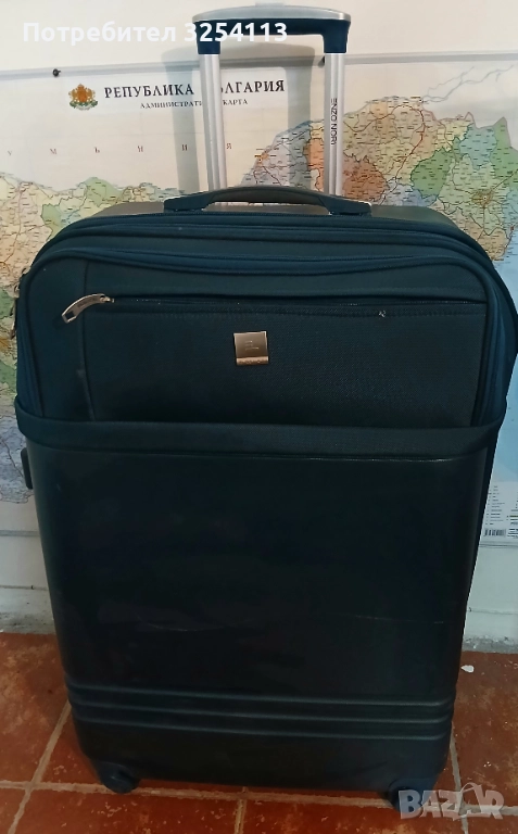 Куфар голям твърд с дръжка на колела, снимка 1