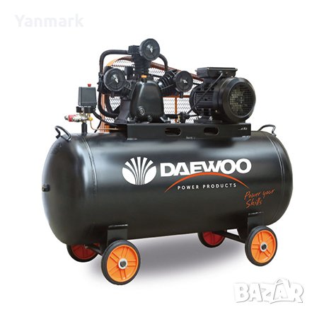 Електрически бутален ремъчен компресор DAEWOO DAAC 250 V TYPE/ 4HP/3,0KW, 250l, 8 bar/, снимка 1