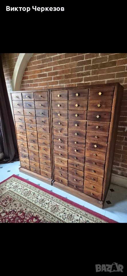 шкаф картотека тип аптекарски , снимка 1