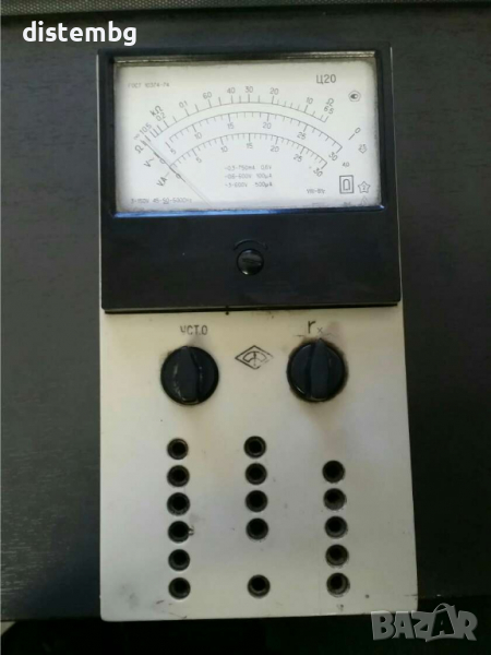 Измервателен уред ампер волтметър Ц20, снимка 1