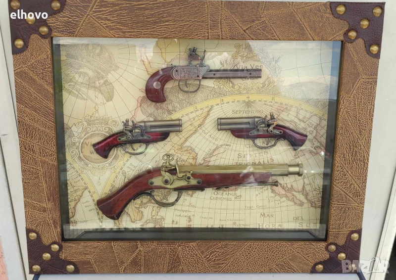 Картина с четири пистолета 3D ефект, снимка 1